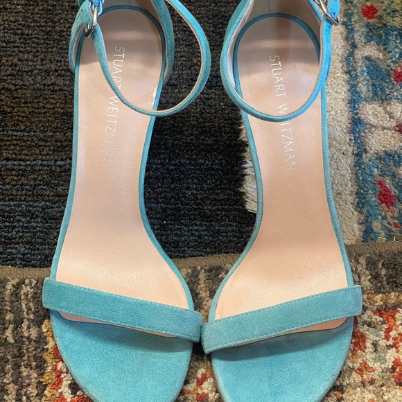 Stuart Weitzman block heel turquesa 8.5 - Picture 1 of 13